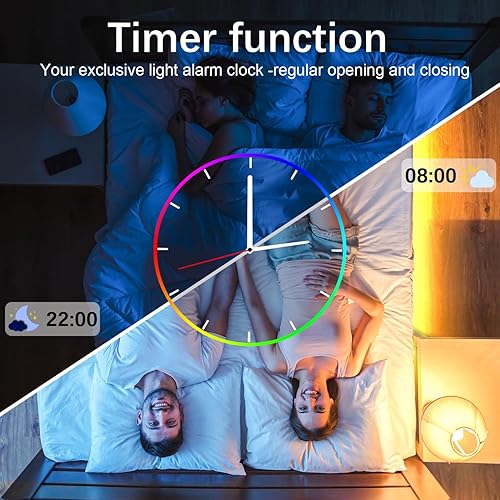 Miniatura 5 de Cozylady Tira de luces LED inteligentes de 65.6 pies para dormitorio, funciona con Alexa, 5050 RGB que cambia de color, sincronización de música,