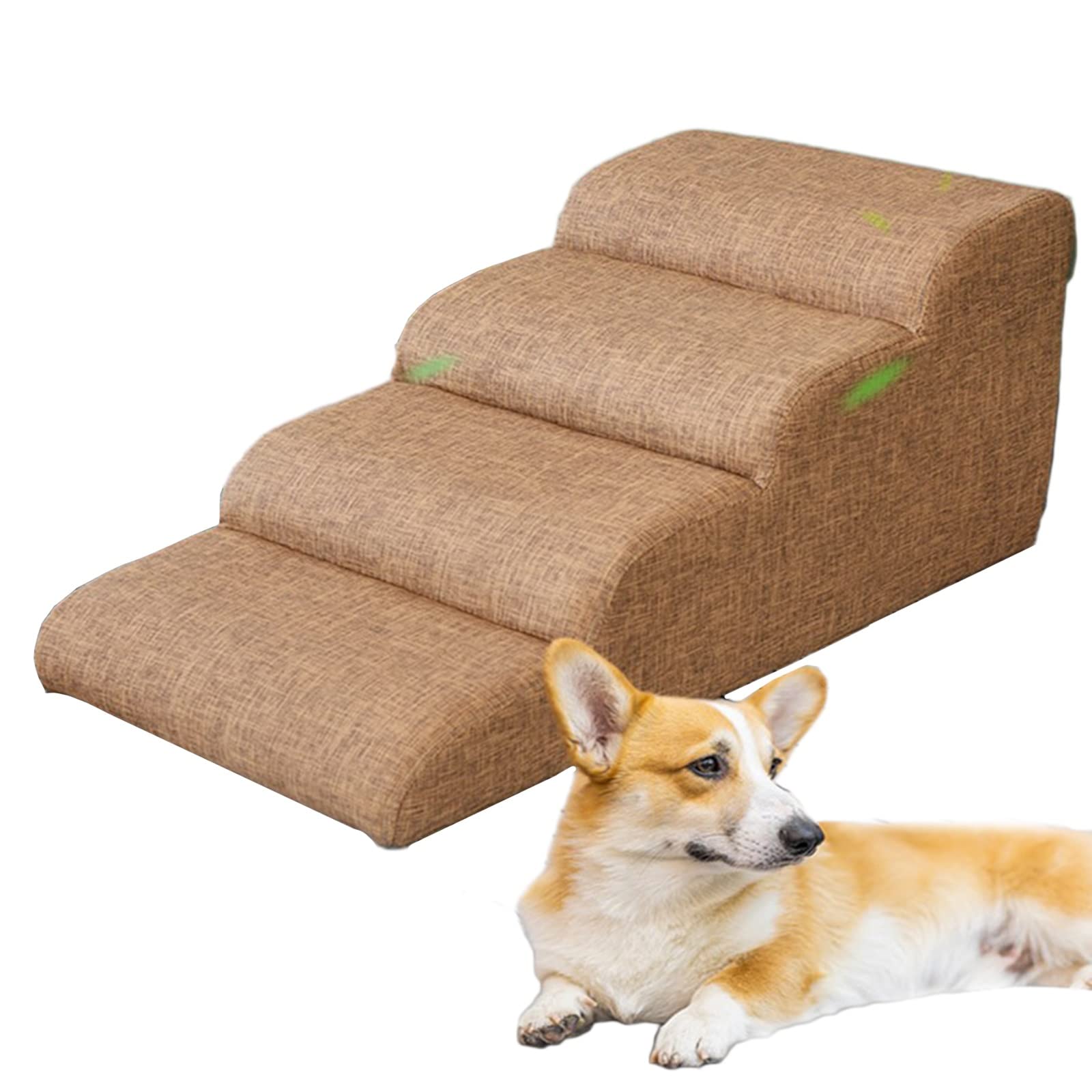Escaleras para Perros para Camas Altas, rampas para Mascotas de Carga Pesada con Cubierta de Cuero Impermeable, Respaldo, Carga de 100 kg (Onecolor 40x90x45cm)