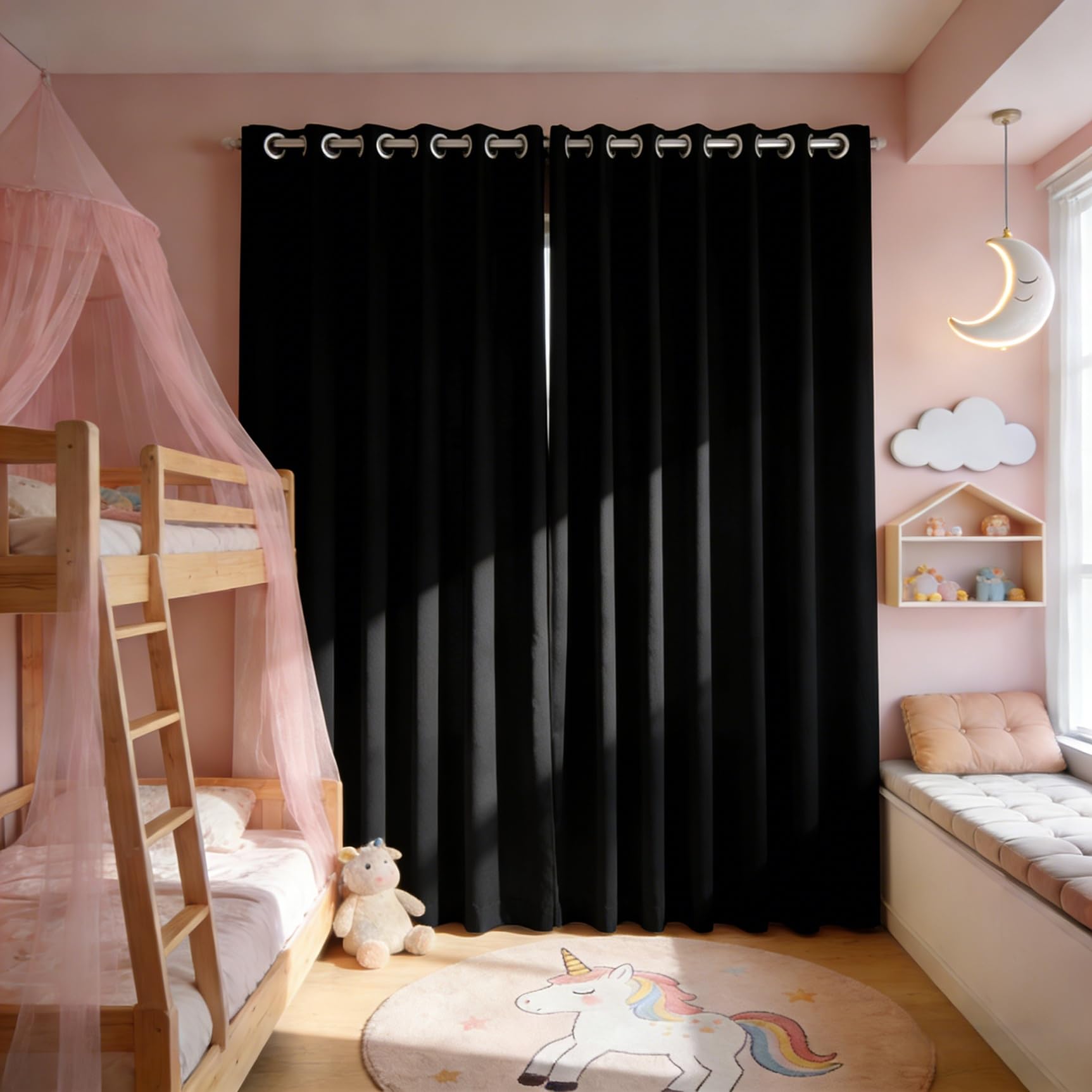 Rideau anti-bruit pour bloquer le froid et la lumière dans la chambre | Tenture opaque 100x140