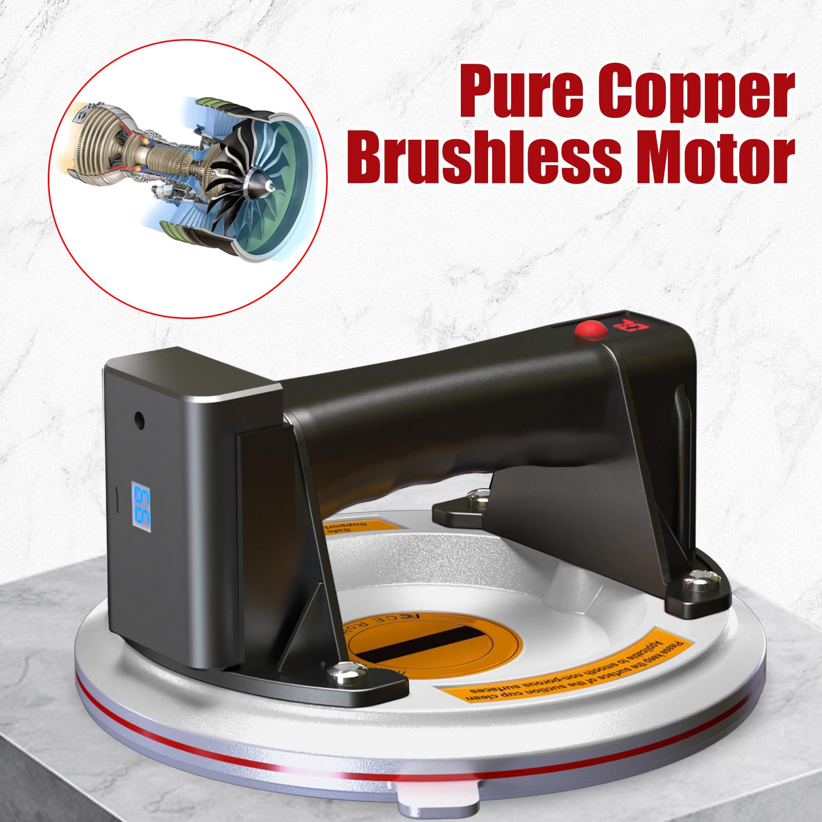 Snapklik.com : 8" Electric Vacuum Suction Cup Lifter For Glass To Lift ...