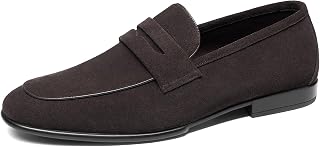 Bruno Marc Men's Penny Loafers - Lightweight Leather Slip-On Dress Shoes for All-Day Comfort & Style