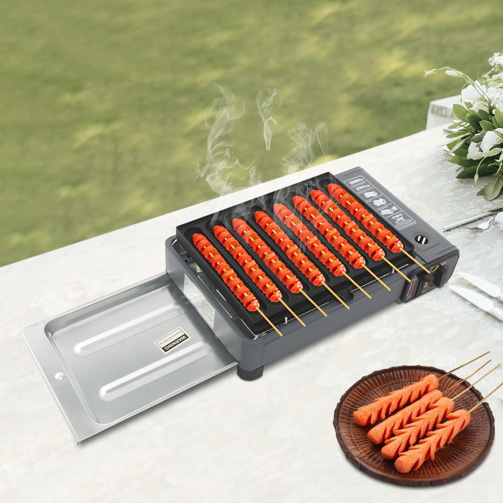 Barbacoa de gas para camping, 2,2 kW, hornillo portátil de gas