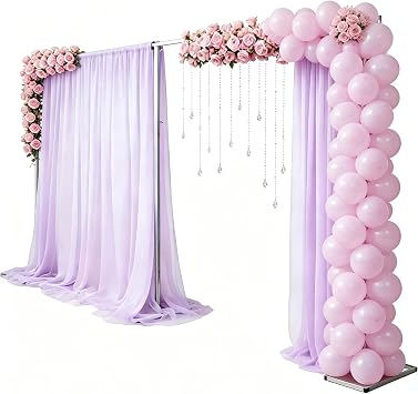 10x 20ft Portable Pipe and Drape Backdrop Stand Photo Studio Photography Background Support System Curtain Frame Stand Stage Backdrop for Parties, Events, Wedding Decoration,Photography