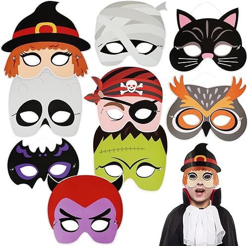 PRETYZOOM 9 máscaras de Halloween divertidas de animales, máscaras de cosplay, máscaras de festival, máscaras de fiesta de máscaras, accesorios para