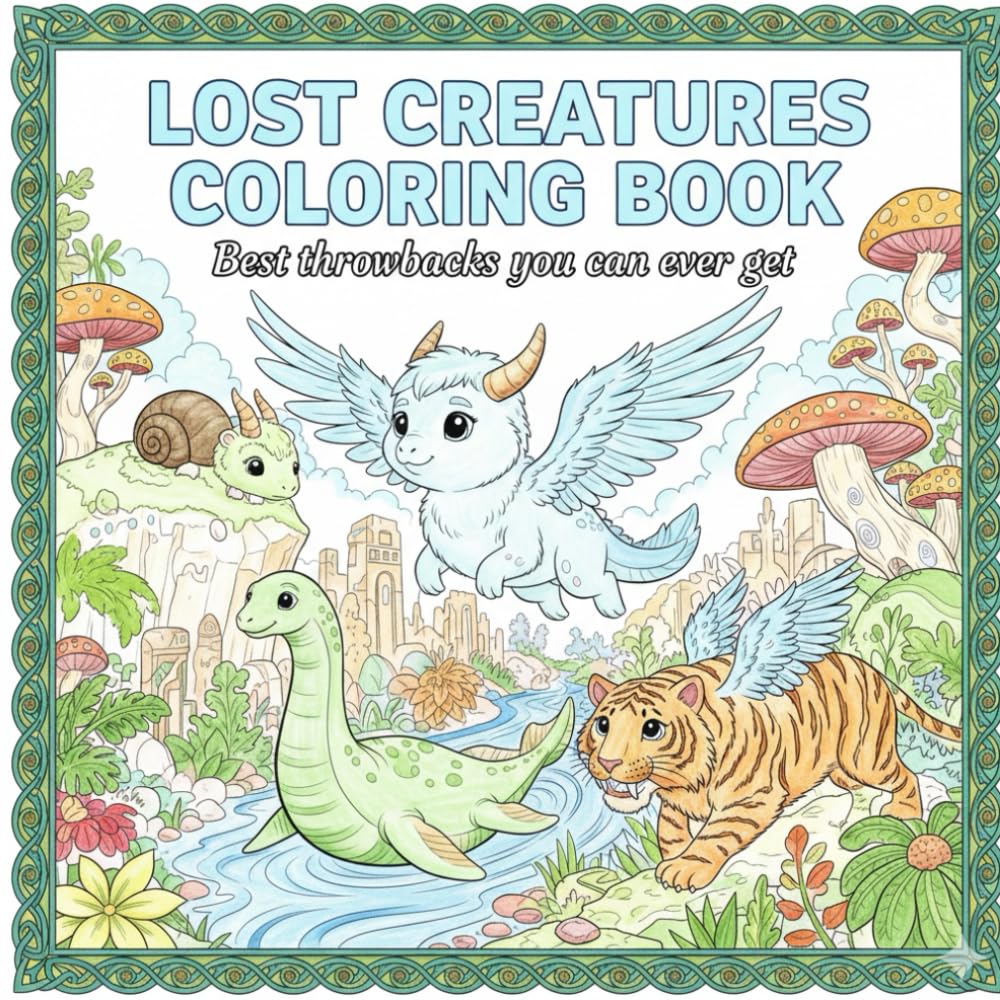 Lost Creatures Adult Coloring Book: Relax and Enjoy the moment that surpasses the present