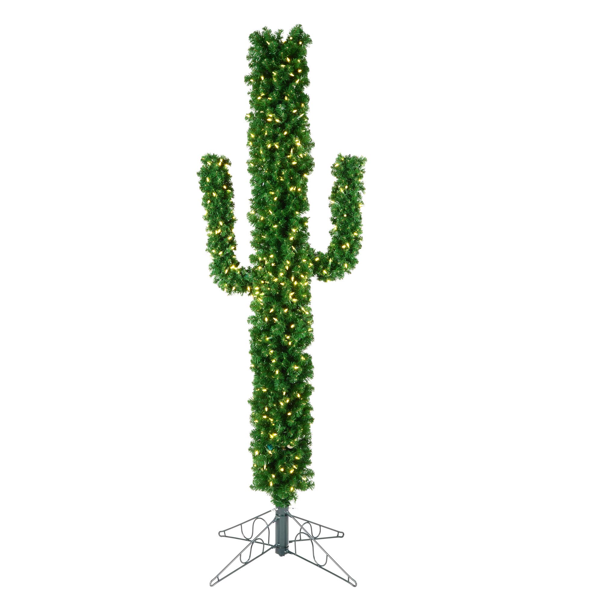 Amazon.com: Vickerman 7.5' Cactus Pine Artificial Christmas Tree, Warm  White Dura-Lit LED Lights - Faux Cactus Pine Tree - Unique Seasonal Indoor  Decor : Home & Kitchen
