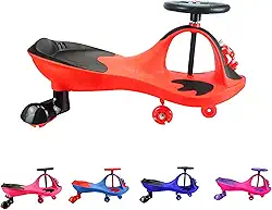 Carrinho Gira 360º Bh Store Sapinho Feliz, Rodinha De Led (Vermelho e Preto)