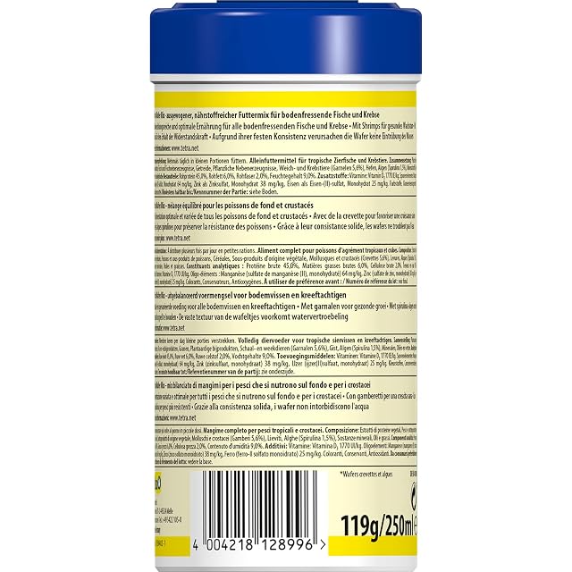 Foto 2 de 8 de Tetra - Comida para peces de fondo y crustáceos Tetra Wafer Mix 250 ml