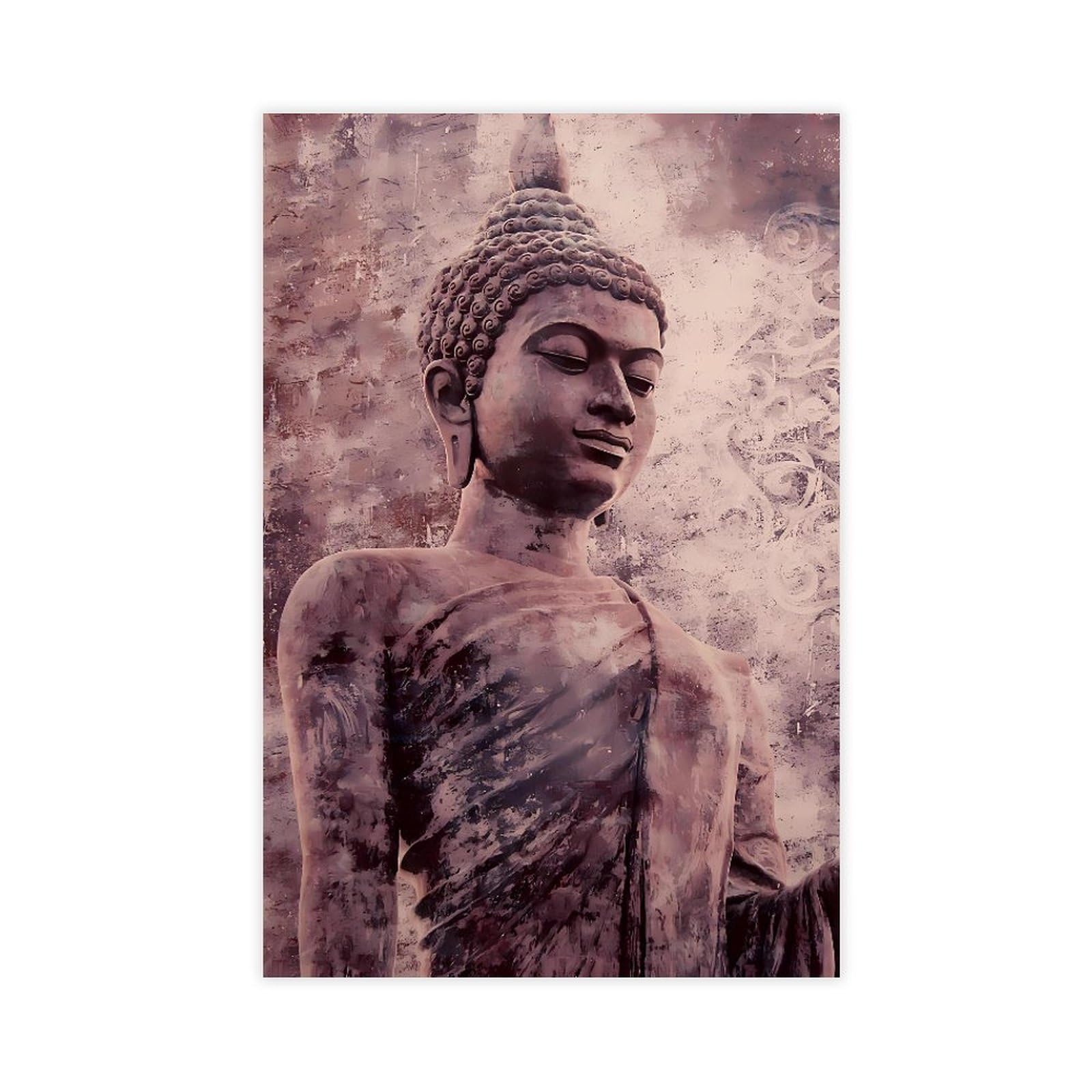 Qnvjqkdsi Unframe Buddha Meditation Art Canvas Poster Bedroom Decor Landscape Office Room Decor Gift 24" L X 36" W