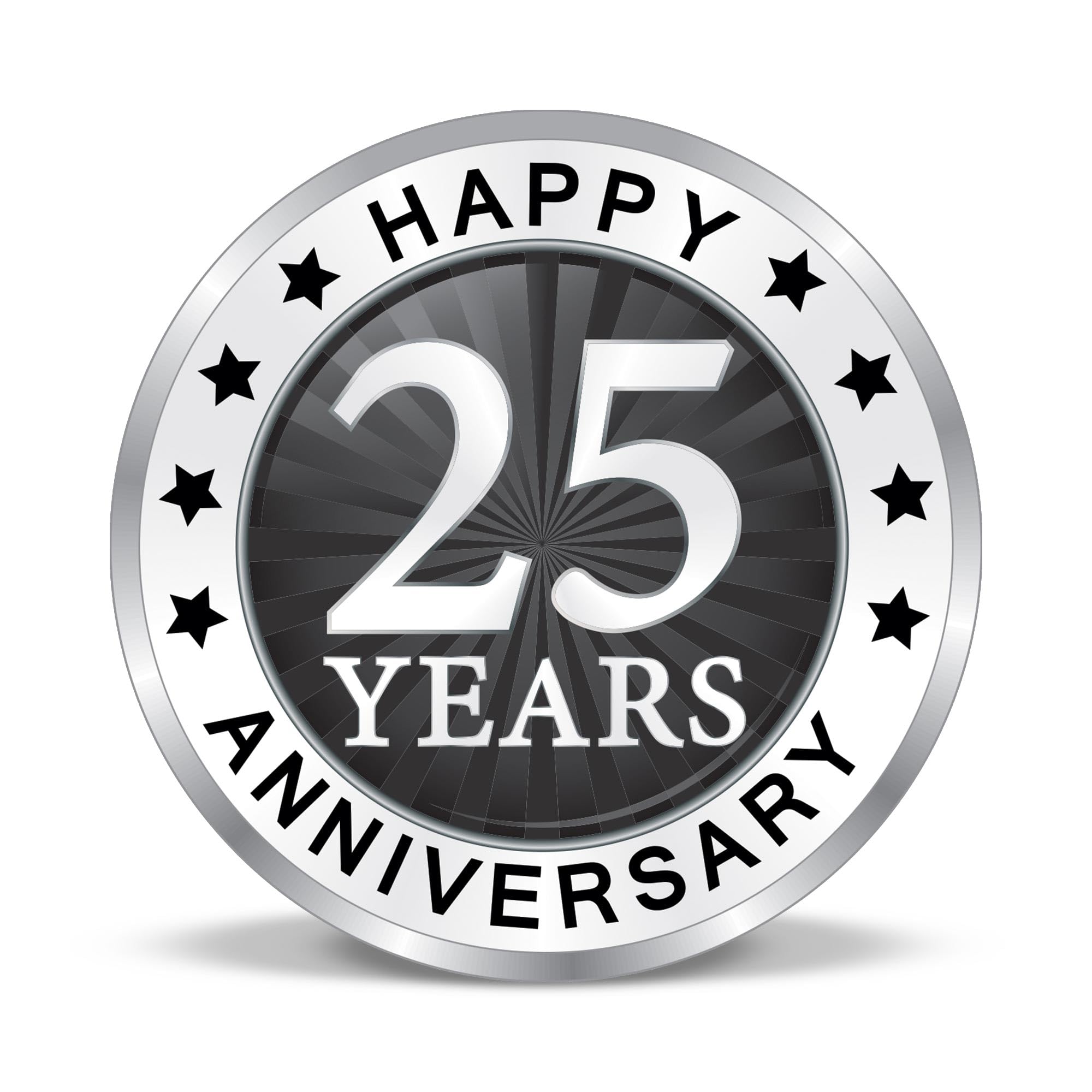 Precious Moments Happy 25th (Silver Jubilee) Anniversary Champagne Design BIS Hallmarked Silver Coin 999 Pure available in 10,20,50,100 gram.