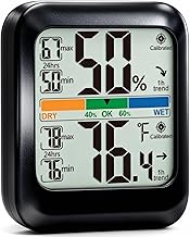 G.CATACC Digital Hygrometer Indoor Thermometer Humidity Meter Gauge, Room Thermometer Temperature and Humidity Monitor for House, Baby Nursery, Greenhouse, Reptile - Battery Included