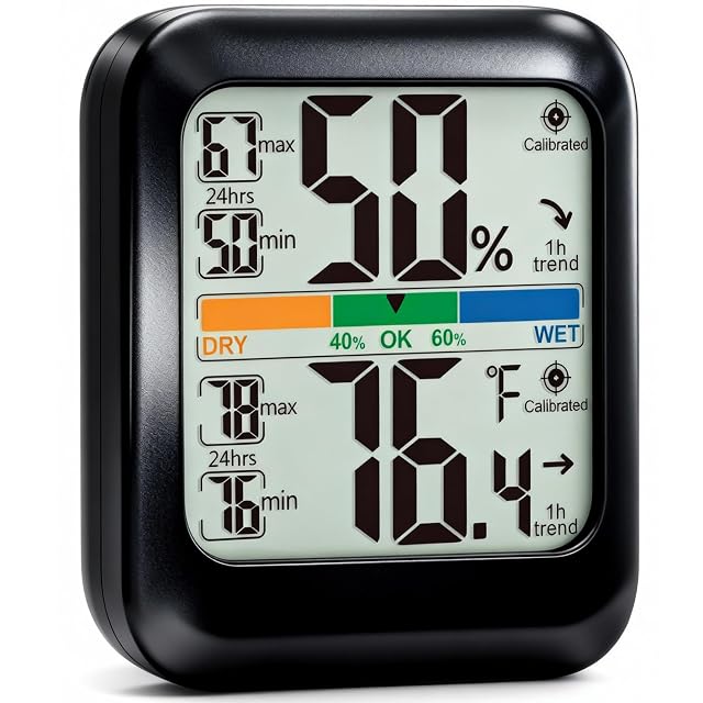 G CATACC Digital Hygrometer Indoor Thermometer Humidity Meter Gauge Room Thermometer Temperature and Humidity Monitor for House Baby