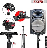 Vista 6 de 5 Core Soporte de altavoz ajustable universal PA DJ trípode de estudio Soportes con inserto de 1.378 in para uso en el hogar en el escenario