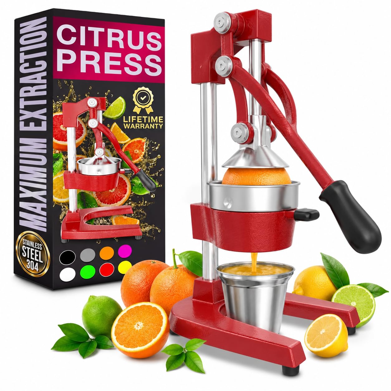 Cast Iron Juicer Hand Press, Manual Juicer, Citrus &amp; Orange Juice Press