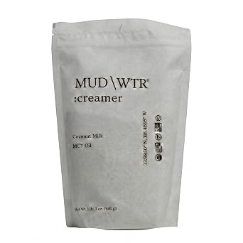 MUDWTR Plant-Based Coconut Creamer Powder | MCT Oil & Non-Dairy Coffee Creamer Powder for MUDWTR, Tea, Regular or Mushroom Coffee | USDA Organic, Kosher, Non-GMO, Gluten & Sugar Free | 30 servings