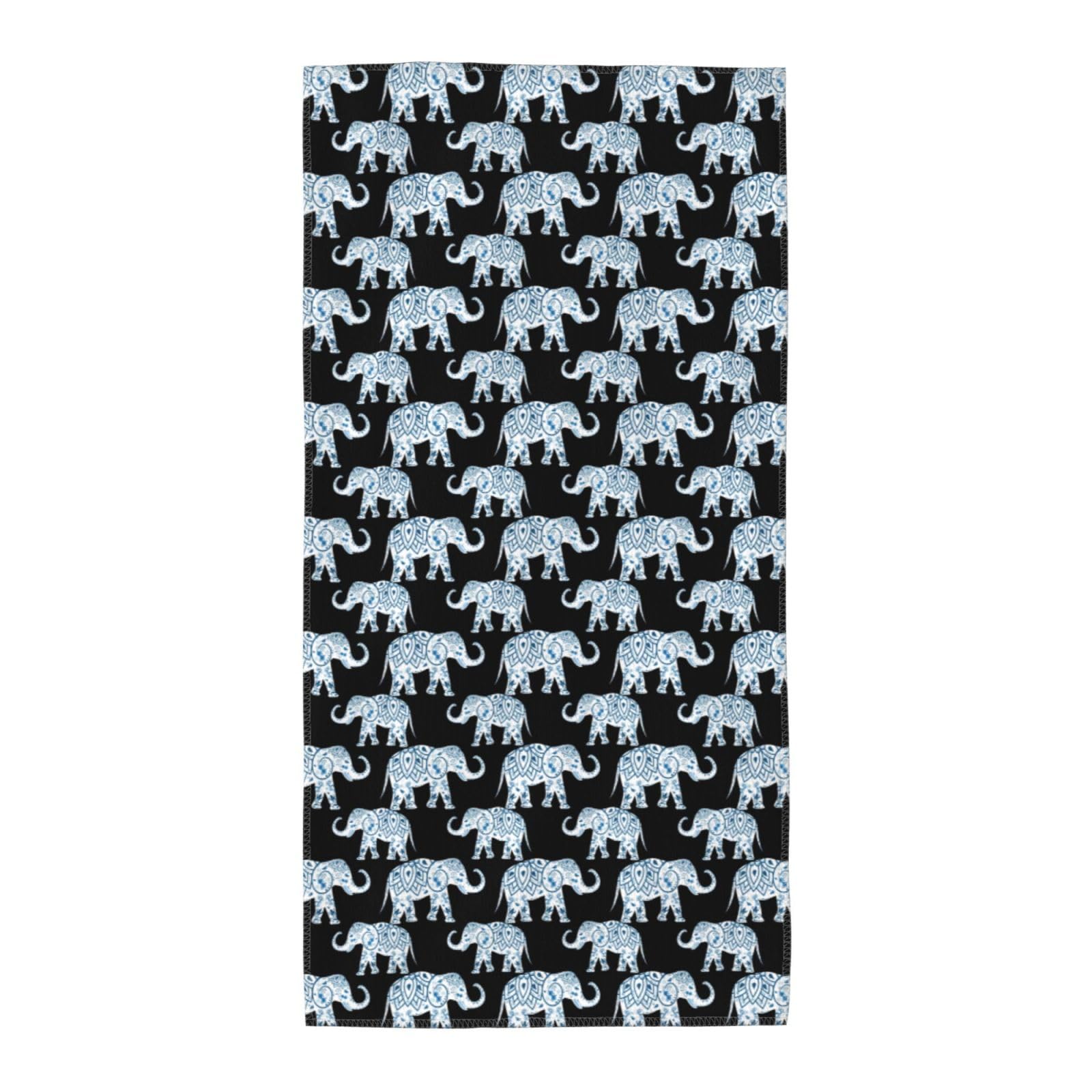 Elephant Fashion Printed Long Bath Towel For Pool Side Seaside Holiday