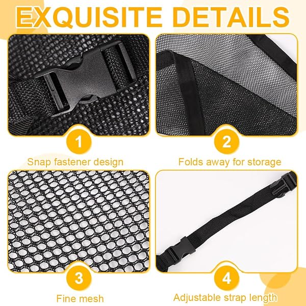Filet de sécurité SGZIOO pour tour d'apprentissage et ustensiles de cuisine, filet de sécurité pliable pour tour d'apprentissage et rangement de jouets - 3