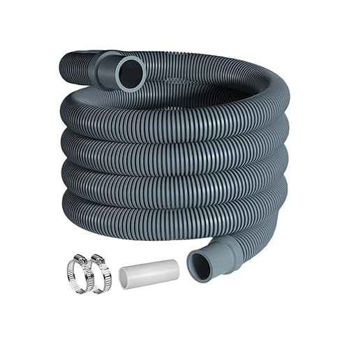 Washing Machine Drain Hose - 1 Meter Flexible Discharge Pipe