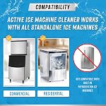 Ice Machine Cleaner Maker Descaler - 24 ACTIVE Clean Tablets Compatible with Frigidaire, Opal, GE Profile, Kitchenaid, Nickel Safe Scale Remover for Countertop, Nugget Ice Makers - Bulk 1 Year Supply