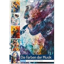The colors of music, US-Version Wall Calendar 2026 DIN A4 Portrait, CALVENDO 12 Month Wall Calendar