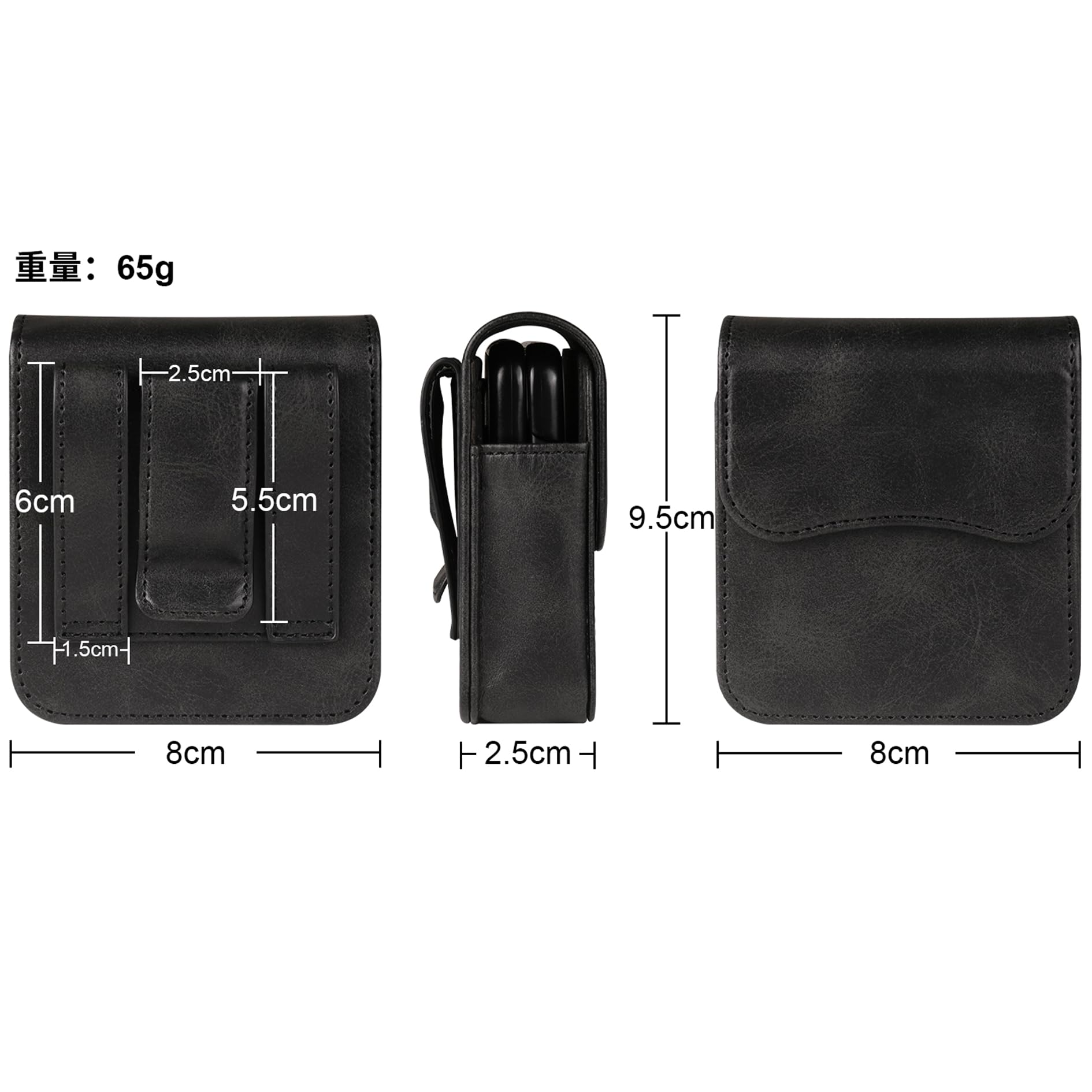 Skórzana torba na telefon męski kompatybilna z Samsung Galaxy Z Flip 7/6/5/4/3/2/5G/Motorola RAZR 5G/60/60 Ultra, etui na telefon torba na pasek z karabińczykiem