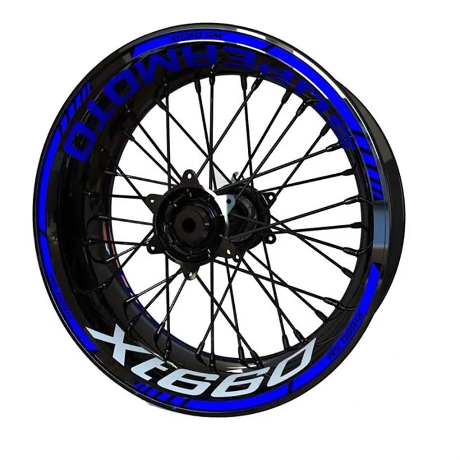 Motorcycle Hub Sticker Wheel Decal Rim Front and Rear Set for Yamaha Xt 660 Decorative(Color1)