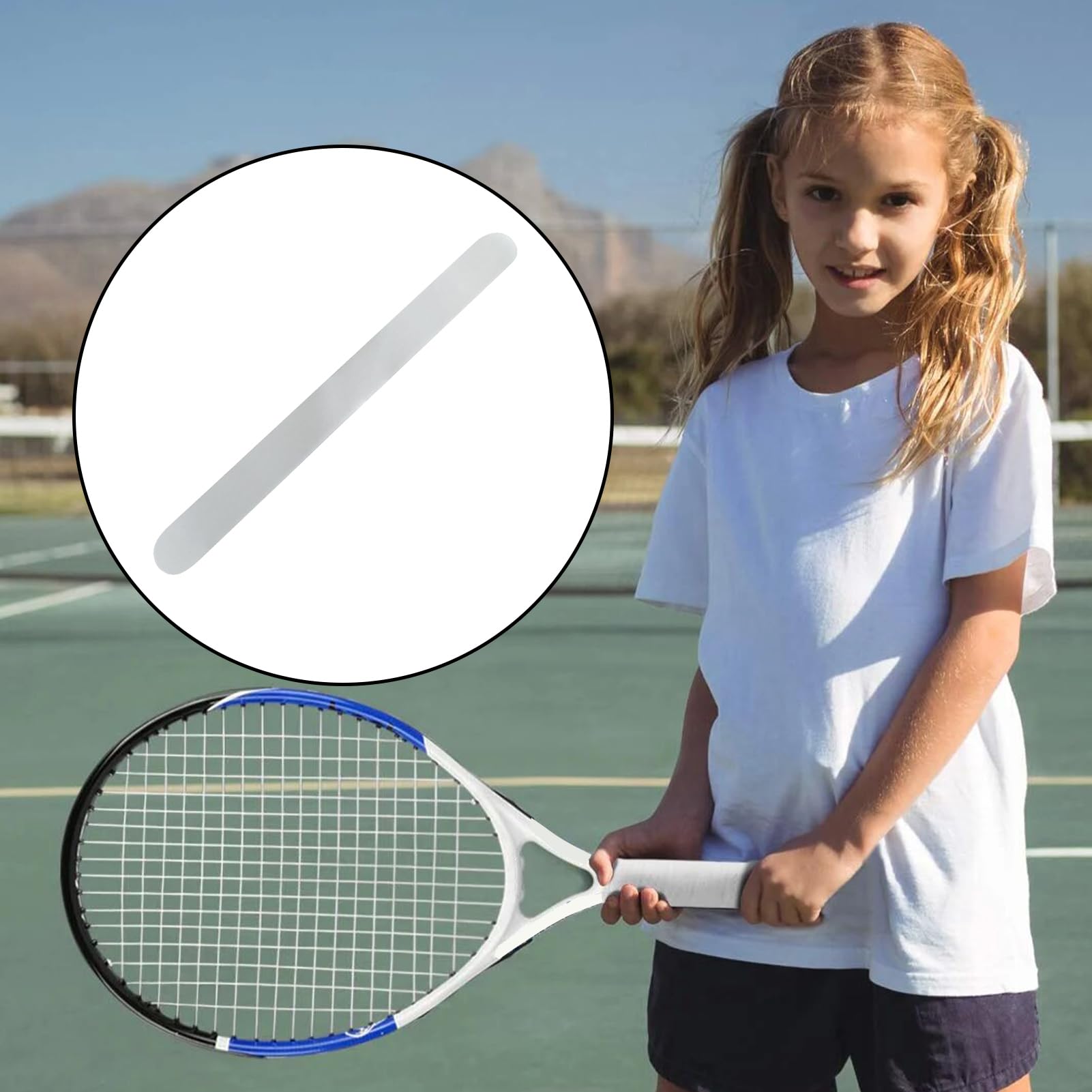 Protector de Raqueta de Tenis TPU Transparente Antirrayas Resistente al Desgaste