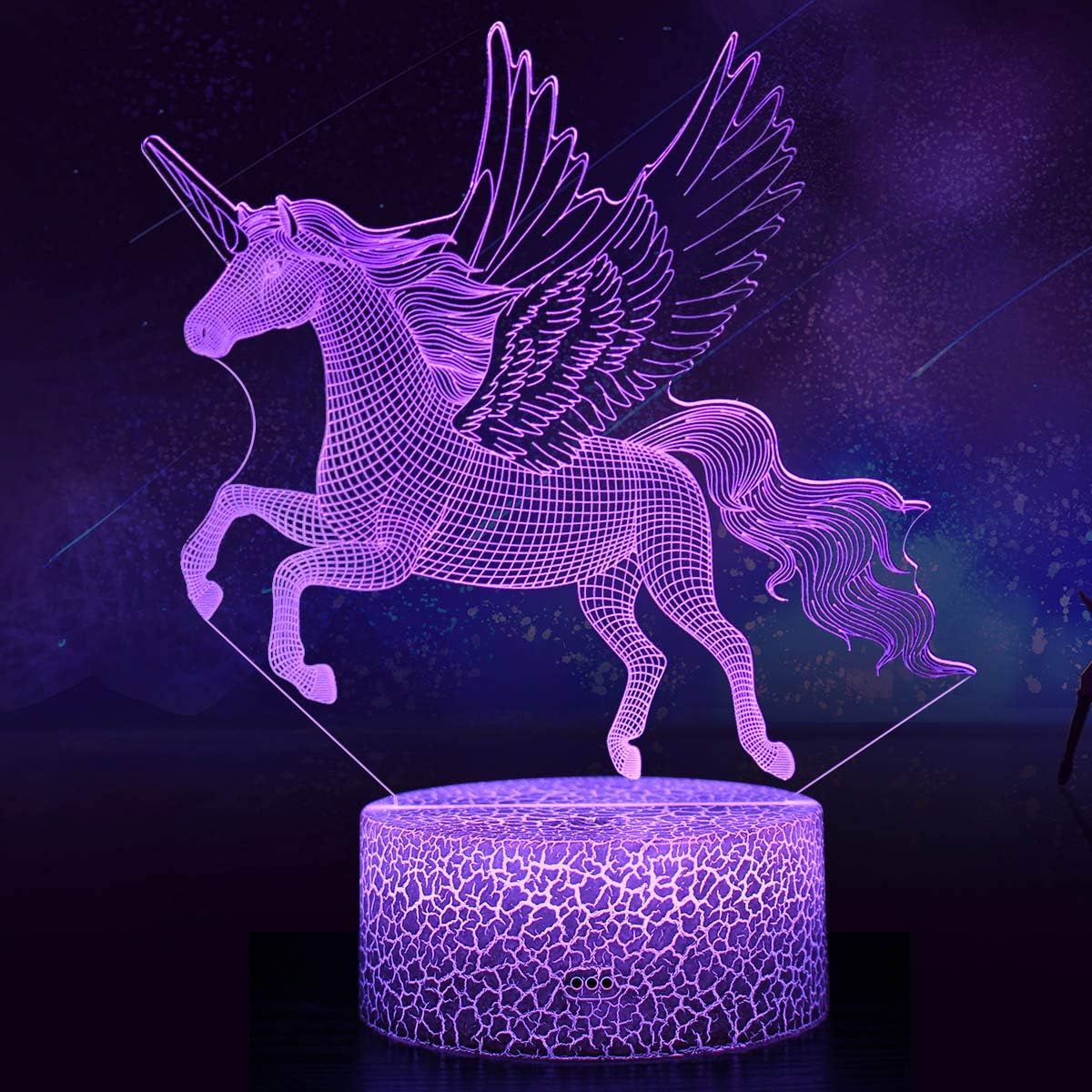 Unicorn Night Light for Kids, LED 3D Night Light Bedside Lamp with Remote & Smart Touch 16 Colors + 7 colors 16 colors Changing Dimmable, Best Unicorn Toys Birthday for Girls Boys