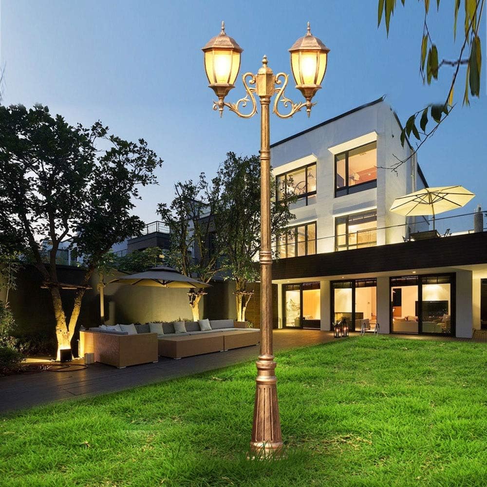 7.5ft Tall Outdoor Street Light Outdoor Waterproof IP54 for Lawn, Patio, Park, Community, Exterior, Die-Cast Aluminum, European Retro Style,