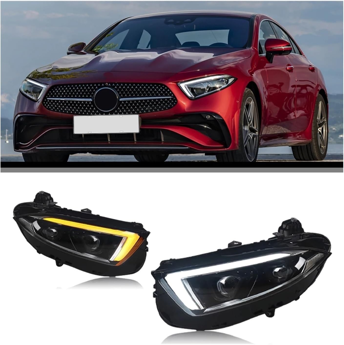 Automobile LED Headlight Car Light Compatible For CLS Headlight C257 W257 18-23 Full LED Projector Front Lamps Auto Accessories DRL