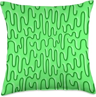 Green Goo Toxic Waste Fun Halloween Throw Pillow