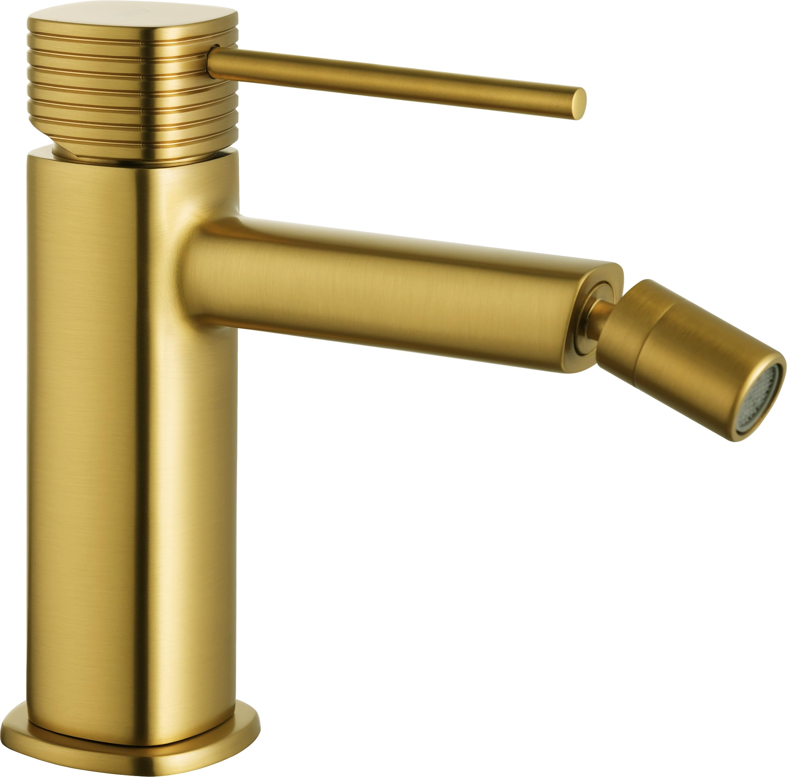 IMEX Bidet Złoty kran łazienkowy, jednouchwytowa bateria łazienkowa, szczotkowane złoto, bateria bidetowa z mieszaczem ciepłej i zimnej wody, bateria bidetowa, bateria Bidet, łatwa instalacja, seria