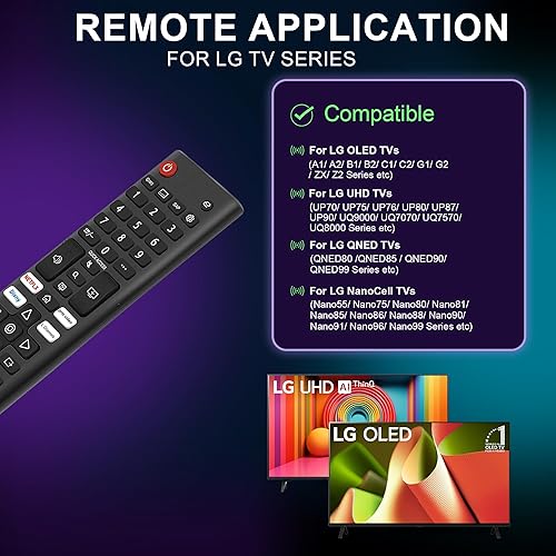 Miniatura 2 de Paquete de 2 controles remotos universales para LG Smart TV de repuesto, compatible con todos los modelos LG LCD LED OLED UHD HDTV 3D 4K Smart TV -