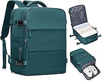 Vista 50 de Mochila de viaje grande, bolsa de mano, aprobada para aviones, para artículos personales, para hombre o mujer, color beige con marrón