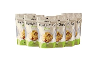 Natures Best Snacks Plantain Chips, 3 OZ, Green Salted Pack of 6