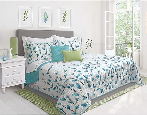 Colchas para cama individual, colchas Daphne, colcha suave de verano, colcha de microfibra ligera, colcha de estilo moderno con patrón para todas