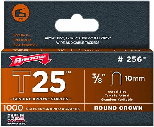 Arrow Fastener 256 3/8" T25 Staples