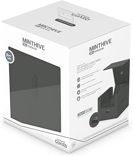 Miniatura 7 de Ultimate Guard Minthive - Funda magnética para 30 tarjetas magnéticas, almacenamiento perfecto para tarjetas graduadas, color gris, cierre seguro y