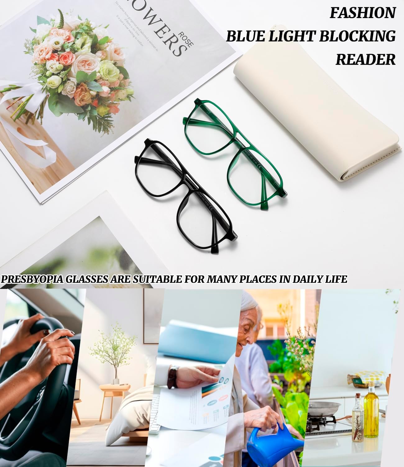Trendy Aviator Reading Glasses for Women Men Blue Light Blocking Computer Readers Eyewear - Image 6