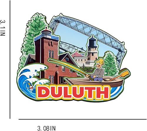Miniatura 3 de Duluth Minnesota USA - Imán de madera para nevera, 3D, monumentos de viaje, coleccionables, recuerdos, decoración hecha a mano -2775