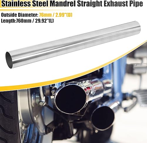 Miniatura 22 de X AUTOHAUX Straight 4" OD 35" Length DIY Custom Mandrel Exhaust Pipe 4 Inch Tube Pipe T304 Stainless Steel Universal Fit