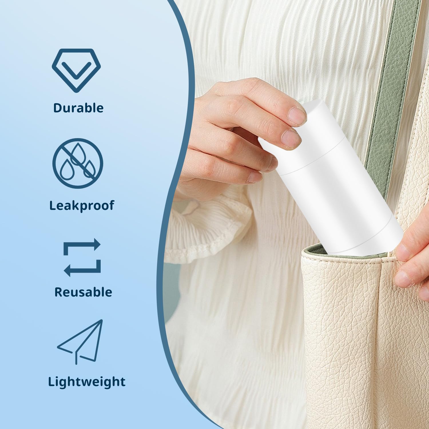 12 szt. 75 g/2,5 uncji puste białe plastikowe pojemniki na dezodorant, butelka do przechowywania nawilżacza do ciała, tubki kosmetyczne do stałych perfum, balsamu, pomadki, balsamu do pięt