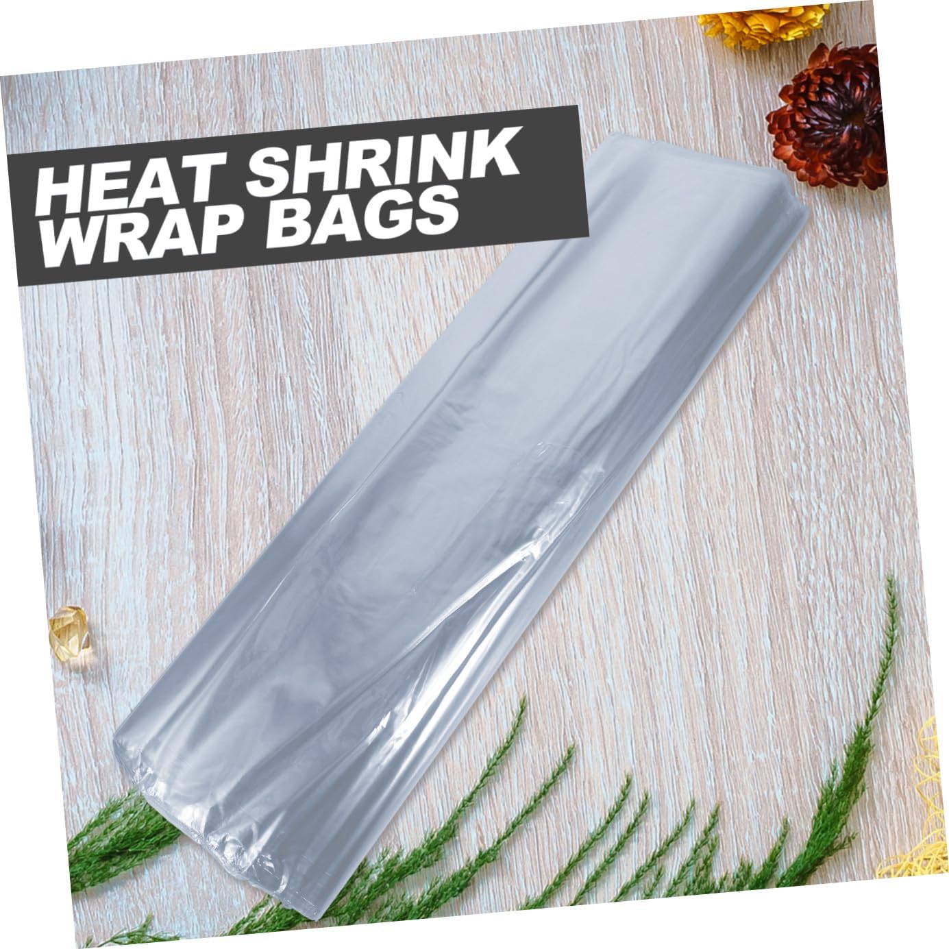 Zerodeko 100pcs Heat Shrink Wrap Bags for Projects Shrink Packaging Bags for Baskets and Crafts