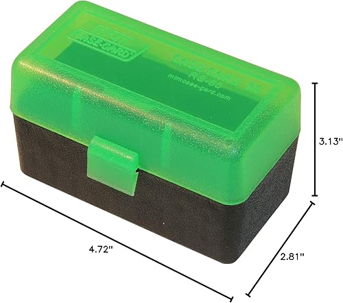 Vista 9 de MTM RS-50-10 50 Caja de munición redonda para rifle abatible .222 a .222 Mag, fabricada en Estados Unidos, verde