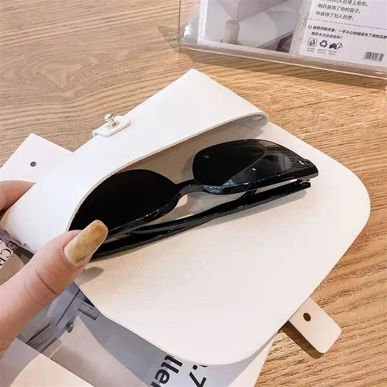 Estuche de cuero PU for gafas, bolsa almacenamiento suave for sol, protectora portátil, caja organizadora, accesorios for Bolsa Para Gafas De Sol