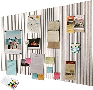 Tableau en Liège Mural 40 x 60 cm, Feutre Adhésif, Tableau d'affichage décoratif en feutre avec ruban adhésif, panneau liege mural affichage photo vision board