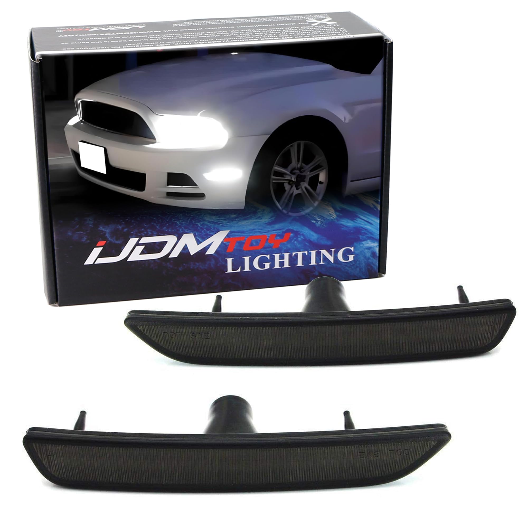 Amazon.com: iJDMTOY Smoked Lens 27-SMD White Full LED Side Marker 
