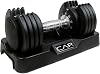 CAP Barbell Single 25 lb ADJUSTABELL Adjustable Dumbbell with Contoured Full Rotation Handle, Black, 5 - 25LB