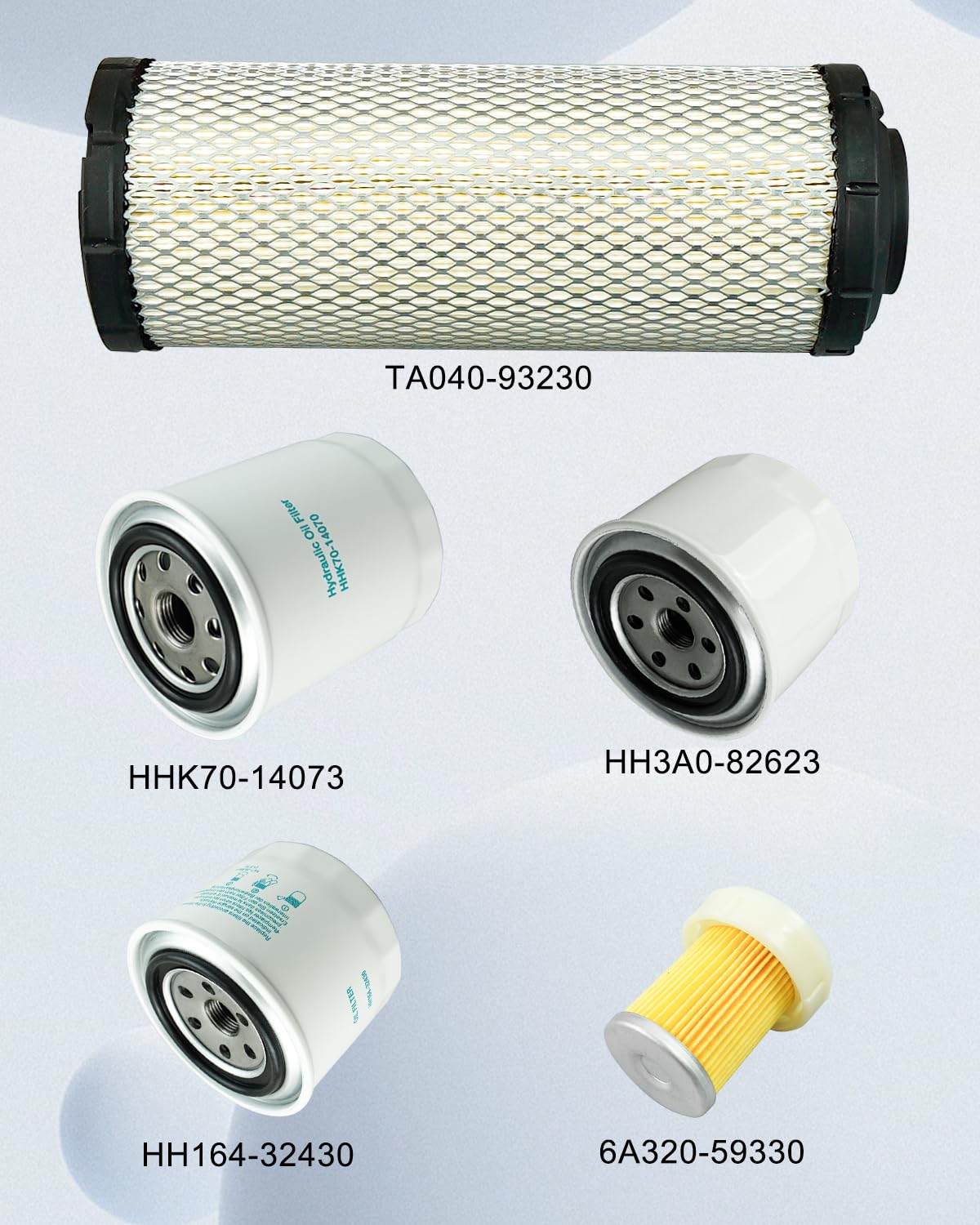 Filter Set (groß) passend für Kubota L3250 F Öl Luft Kraftstoff Hydraulik Filter Set (groß) passend für Kubota L3250 F Öl Luft Kraftstoff Hydraulik