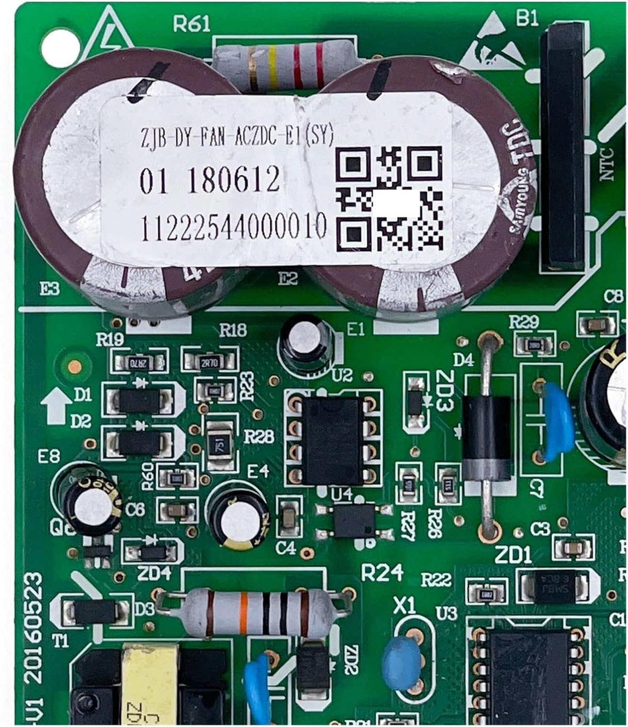 Compatible for AUX， Central Air Conditioner Control Board ZJB-DY-Fan-ACZDC-E1(SY) Module Circuit PCB 11222544000010 Conditioning Parts
